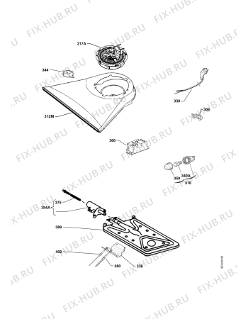 Взрыв-схема плиты (духовки) Juno Electrolux JGH31002E - Схема узла Functional parts